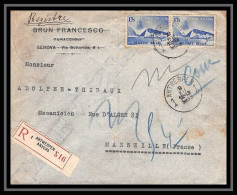 115250 Lettre Recommandé Cover Bouches Du Rhone Belgique (Belgium) Anvers Pour Marseille A4 1938 - Cartas & Documentos