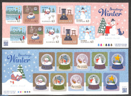 Japan 2022 Winter Greetings 2 M/s S-a, Mint NH - Unused Stamps