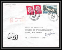 116537 Lettre Recommandé Cover Bouches Du Rhone Poste Aerienne PA N°35 Marseille Prado 1969 - 1960-.... Storia Postale