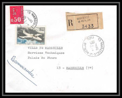 116127 Lettre Recommandé Cover Bouches Du Rhone Poste Aerienne PA N°39 Morane Saulnier Marseille Le Merlan 1971 - 1960-.... Storia Postale