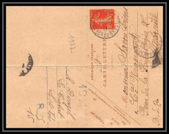 Lettre-111177 Bouches Du Rhone SemeUse 10c Carte Lettre Entier Postal La Ciotat Pour Marseille 1911 - Cartes-lettres