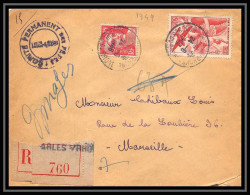 Lettre-110838 Bouches Du Rhone Pa Iris N°17 Recommandé Arles Pour Marseille 1949 - 1960-.... Covers & Documents