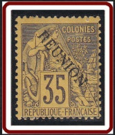 Réunion 1859-1891 - N° 25 (YT) N° 25 (AM) Neuf *. - Ungebraucht