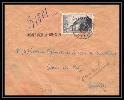 Lettre-110469 Bouches Du Rhone N°764 Recommandé Provisoire Raz Griffe Aix-en-Provence Pour Marseille - Tijdelijke Stempels