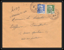 Lettre-110468 Bouches Du Rhone Recommandé Provisoire Gandon Griffe Aix-en-Provence 9f 1948 - Matasellos Provisorios