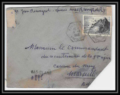 Lettre-112252 Bouches Du Rhone N°763 Raz Cachet Héxagonal Recommandé Provisoire Mas Blanc Pour Marseille 9/4/1949 G6 - Cachets Provisoires