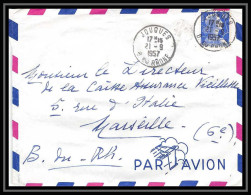 Lettre-111828 Bouches Du Rhone N°1011 Muller Par Avion Jouques Pour Marseille 21/9/1957 - 1960-.... Briefe & Dokumente