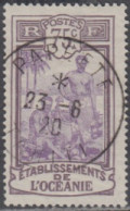 Océanie 1913-1930 - N° 34 (YT) N° 36 (AM) Oblitéré De Papeete. - Usados