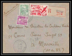 Lettre-113122 Bouches Du Rhone Poste Aérienne Recommandé Sénas Pour Marseille 21/1/1949 - 1960-.... Covers & Documents