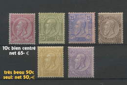 46-50 Et 52 **    Postfris. Sans Charnière. Cote2024:  1695-euros. - 1884-1891 Léopold II