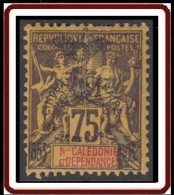 Nouvelle Calédonie 1903-1909 - N° 79 (YT) N° 72 (AM) Neuf *. Défectueux. - Unused Stamps