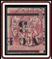 Nouvelle Calédonie 1859-1892 - N° 07Aa (YT) N° 6Bc (AM) Oblitéré. Surcharge Renversée. - Used Stamps
