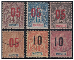 Mayotte - N° 22, 23, 25 à 27 & 29 (YT) N° 22, 23, 25 à 27 & 29 (AM) Oblitérés. - Gebruikt