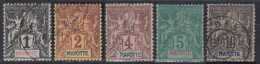 Mayotte - N° 01 à 5 (YT) N° 1 à 5 (AM) Oblitérés. - Usados