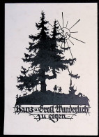 EX LIBRIS HANS SCHAEFER X HANS U BRETL WUNDERLICH ZU EIGEN EXLIBRIS PROFILO SOLE ABETE BAMBINI FORESTA - Ex-Libris