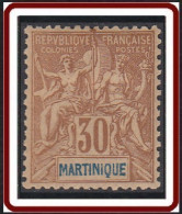 Martinique 1892-1906 - N° 39 (YT) N° 38 (AM) Neuf *. - Nuevos