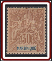 Martinique 1892-1906 - N° 39 (YT) N° 38 (AM) Neuf *. - Ungebraucht