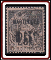 Martinique 1886-1892 - N° 17 (YT) N° 16 I (AM) Oblitéré. - Used Stamps