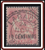 Maroc Bureaux Français 1902-1910 - N° 12 (YT) N° 15 (AM) Oblitéré De Larache (1904). - Usados