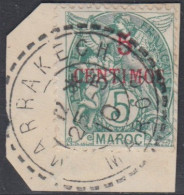 Maroc Bureaux Français 1902-1910 - N° 11 (YT) N° 14 (AM) Oblitéré De Marrakech (1910). - Usados