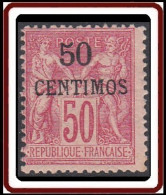 Maroc Bureaux Français 1891-1900 - N° 06 (YT) N° 5 (AM) Type II Neuf *. Adhérences Au Verso. - Ongebruikt