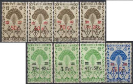 Madagascar 1940-1960 - N° 290 à 297 (YT) N° 303 à 310 (AM) Neufs *. - Ungebraucht