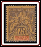 Madagascar 1889-1906 - N° 39 (YT) N° 39 (AM) Neuf *. - Unused Stamps