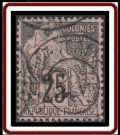 Madagascar 1889-1906 - N° 05A (YT) N° 5c (AM) Oblitéré. Surcharge Verticale. - Oblitérés