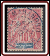 Madagascar 1889-1906 - Mahanoro Sur N° 43 (YT) N° 44 (AM). Oblitération De 1909. - Used Stamps