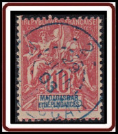 Madagascar 1889-1906 - Chiffre 2 En Haut Sur N° 43 (YT) N° 44 (AM). Oblitération. - Usados