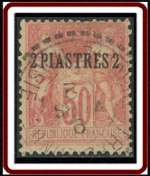 Levant Bureaux Français 1885-1901 - N° 6 (YT) N° 7 (AM) Type III Oblitéré De Trebizonde / Turquie D'Asie Du 9 MARS 02. - Usati