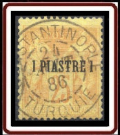 Levant Bureaux Français 1885-1901 - Constantinople / Turquie Sur N° 1 (YT) N° 1 (AM). Oblitération De 1886. - Used Stamps