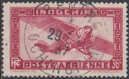 Indochine (Cochinchine) 1922-1949 - Bentre Sur Poste Aérienne N° 8 (YT) N° 8 (AM). Oblitération De 1937. - Altri & Non Classificati