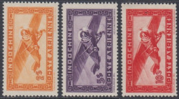 Indochine 1922-1949 - Poste Aérienne N° 36 à 38 (YT) N° 38 à 40 (AM) Neufs *. - Airmail