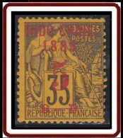 Indochine 1889-1908 - N° 01 (YT) N° 1 (AM) Neuf (*). Signé A Brun. - Unused Stamps