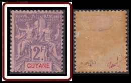 Guyane Française 1886-1915 - N° 48 (YT) N° 48 (AM) Neuf *. - Unused Stamps