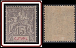 Guyane Française 1886-1915 - N° 45 (YT) N° 45 (AM) Neuf *. - Unused Stamps