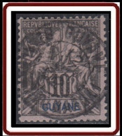 Guyane Française 1886-1915 - N° 34 (YT) N° 33 (AM) Oblitéré De Saint-Laurent Du Maroni (1902). - Usados