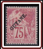 Guyane Française 1886-1915 - N° 27 (YT) N° 27 I (AM) Neuf *. Charnière épaisse. - Nuevos