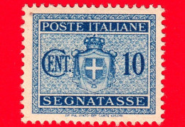 Nuovo - MNH -  ITALIA - 1945 - Segnatasse - Stemma Senza Fasci, Filigrana Ruota - 10 C. - Taxe