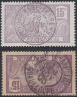 Guadeloupe 1905-1947 - Basse Terre Et Pointe à Pitre Sur N° 60 (YT) N° 60 (AM). Oblitérations. - Sonstige & Ohne Zuordnung