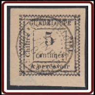 Guadeloupe 1876-1903 - Timbre-taxe N° 6 (YT) N° 6 Type VIII (AM) Oblitéré. - Postage Due