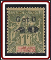 Guadeloupe 1876-1903 - N° 48a (YT) N° 48 II (AM) Neuf *. Grande Charnière. - Unused Stamps