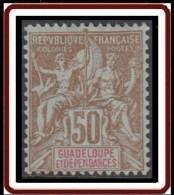 Guadeloupe 1876-1903 - N° 44 (YT) N° 44 (AM) Neuf *. - Unused Stamps