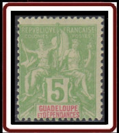 Guadeloupe 1876-1903 - N° 40 (YT) N° 40 (AM) Neuf *. - Neufs