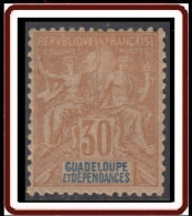 Guadeloupe 1876-1903 - N° 35 (YT) N° 35 (AM) Neuf *. - Unused Stamps