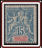 Guadeloupe 1876-1903 - N° 32 (YT) N° 32 (AM) Neuf *. Vignette Fournier. - Ongebruikt