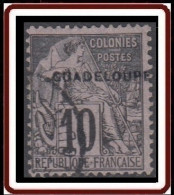 Guadeloupe 1876-1903 - N° 18 (YT) N° 18 (AM) Oblitéré. - Gebraucht