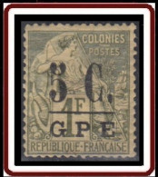 Guadeloupe 1876-1903 - N° 11 (YT) N° 10 (AM) Neuf *. Charnière. - Unused Stamps