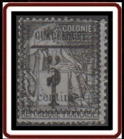 Guadeloupe 1876-1903 - N° 06 (YT) N° 6 (AM) Type VI Oblitéré. - Usados